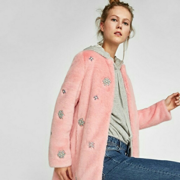 zara pink fur